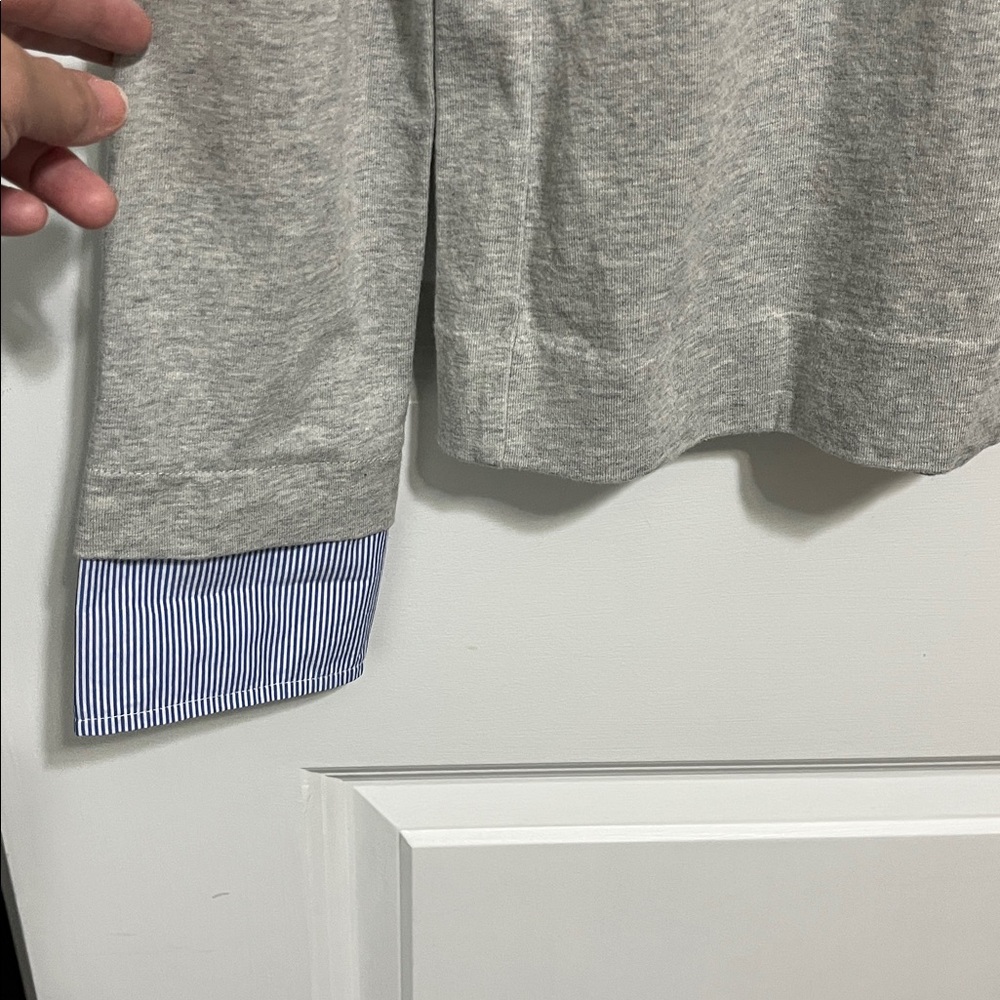J. Crew Factory Cuffed Boatneck Shirt Small - Picture 2 of 7